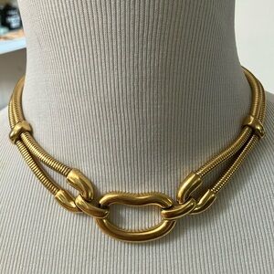VINTAGE Monet Gold  Statement Necklace